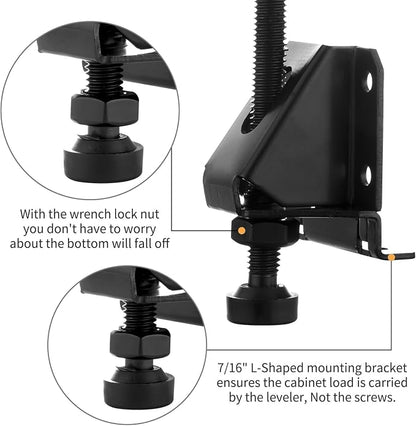 8 Pcak Adjustable Leveling Feet, Heavy Duty Furniture Levelers, Adjustable - Image 7