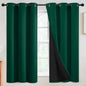 SimpleHome Dark Green 100% Blackout Curtains Room Darkening Living Room 63 | by SimpleHome