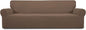 Easy-Going Stretch 4 Seater Oversized Sofa Couch Cover Brown | 1-Piece Extra by Easy-Going