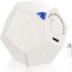 KADAMS Pomodoro Cube Timer Productivity-11 Preset Countdowns, Flip-to-Start Gravity Activation - Sound Vibrate Mute Rechargeable - Ideal for ADHD Kid Kitchen Classroom Cook Study Exercise - White