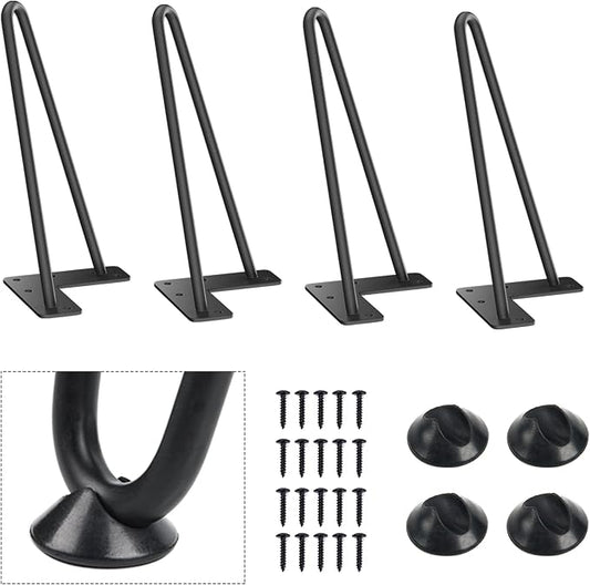 SMARTSTANDARD 9 Inch Heavy Duty Hairpin Furniture Legs, Metal Home DIY Projects by SMARTSTANDARD