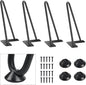 SMARTSTANDARD 9 Inch Heavy Duty Hairpin Furniture Legs, Metal Home DIY Projects by SMARTSTANDARD