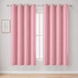 Pink Blackout Curtains/52 x 45 Inch Length Kids Curtains/Set of 2 Panels by Lemomo