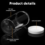 Patelai 4 Pieces Round Wide-mouth Leak Proof Plastic Container Jars with Lids for Travel Storage Makeup Beauty Products Face Creams Oils Salves Ointments DIY Making(32 Ounce,White)