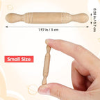 Toyvian 30 Pcs Mini Rolling Pin: Wooden Rolling Pin for Craft, Small Dough Roller, Miniature Pastry Roller Models for Kids Birthday Cake Decoratins, Dollhouse Kichen Accessories (1.97 Inch)