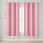 Pink Blackout Curtains 34 x 63 Inch Length/Set of 2 Curtain Panels/Thermal by Lemomo