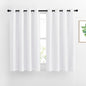 NICETOWN 50% Blackout White Curtain Set, Modern Design Solid Grommet by NICETOWN