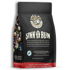 Bones Coffee Company Cinnamon Roll Flavored Coffee, Medium Roast Low Acid Arabica Beans Compatible with Auto drip and French Press Coffee Maker, 12 Oz Whole Bean