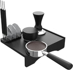 Espresso Tamping Pad, Silicone Espresso Tamper Mat Small Coffee Tamping for Home Kitchen Office Bar Shop Worktop Espresso Machine, Smooth Surface, Easy to Clean, Black 7.7 x 5.8 inch