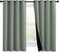 NICETOWN 100% Blackout Curtains 57 inches Long, Double-Deck Completely Blackout by NICETOWN