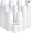 JOLLY PARTY 300 Pack 6 oz Disposable Paper Coffee Cup, Hot/Cold Beverage Drinking Cups for Water, White Paper Hot Coffee Cups