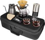 SOTECH Outdoor Coffee Hand Brewing Set Easy Operate Portable Travel Bag With Electric Grinder Hand Brewing Pot 850Ml For Outdoor Camping Rv Hiking Picnic (Coffee Set For 2 Cups)