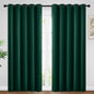 Yakamok Room Darkening Curtains 62x84 inch Length Dark Green-Living Room | 2 by Yakamok
