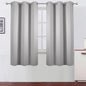 Light Grey Blackout Curtains 38 x 63 Inch Length/Set of 2 Curtain by Lemomo