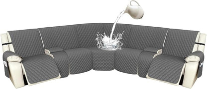 Arfntevss Recliner Sectional Couch Covers 1OO% Waterproof L Shape Sofa Cover by Arfntevss