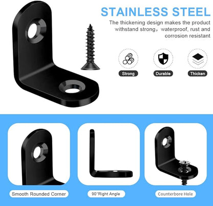 Vicuna R 40PCS L Brace, Stainless Steel Corner Brace, Metal Right Angle Bracket - Image 2