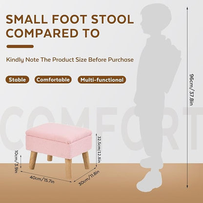 Storage Ottoman, Small Foot Stool Ottoman - Image 2