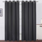 Blackout Curtains 52 x 84 inches Long Dark Grey Curtains Set of 2 Panels by Lemomo