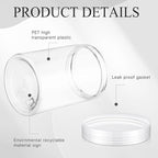 Patelai 4 Pieces Round Wide-mouth Leak Proof Plastic Container Jars with Lids for Travel Storage Makeup Beauty Products Face Creams Oils Salves Ointments DIY Making(10 Ounce,Clear)