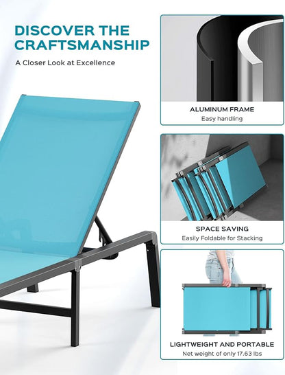 Aluminum Chaise Lounge Ourdoor - Image 5