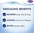 Urnex Liquid Dezcal Activated Descaling Solution - 33.6 Ounce (8 Uses) - For Use With Keurig 1.0/2.0, Home Coffee and Espresso Machines, Kettles, Garment Steamers