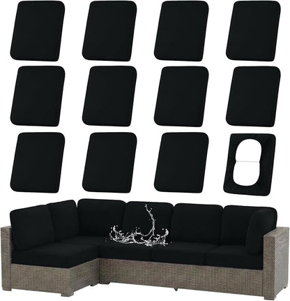 Waterproof Outdoor Cushion Covers, Stretch Patio Slipcovers | UV Resistant by hyha