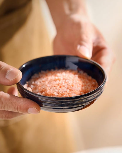 famiware Pluto Soy Sauce Dishes of 6, 3 oz Dipping Sauce Cups/Bowls/Dishes for Kitchen, Ceramic Small Bowls for Side Dish, Appetizers, Snacks, and Sushi, Reactive Glaze, Nebulas Blue