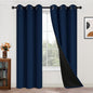 Yakamok Navy Blue 100% Blackout Curtains 84 Inches Long 42" Wide, 2 Panels | by Yakamok