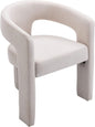 VESCASA Linen Barrel Dining Chair by VESCASA