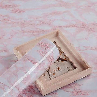 practicalWs 23.6in ×118in White Pink Marble Wallpaper Peel and Stick - Image 5