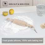 Silicone Mats for Kitchen Counter, 47.3"x23.6"x0.08" Largest Heat Resistant Mat Kitchen Island Waterproof 2MM Thick Countertop Protector Mat Nons-slip Extra Large Counter Mat (Semitransparent)