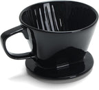 Ceramic Pour Over, Black Ceramic Pour Over Coffee Dripper, 3 Holes, Single Small Coffee Dripper for Office, Home, Travel, Camping