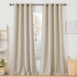 NICETOWN Linen Curtains 108 inch Length 2 Panels, Grommet Semi Sheer Linen by NICETOWN