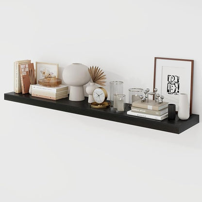 Acovy 48 Inch Floating Shelves, 9.3" Deep Floating Shelf Wall Mounted, Rustic by Acovy