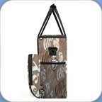 Coffee Time Coffee Maker Carring Bag Hand Drawn Coffee Travel Carrying Storage Tote Bag Compatible with Keurig K-Mini or K-Mini Plus Portable Single Serve Coffee Brewer Case with Pockets for K-cup Pods