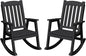 Greesum Set of 2 Outdoor Rocking Chair, 300lbs All-Weather Patio Rocker by BuynowfromGreesum