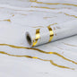 White Gold Marble Contact Paper by Biyoeepeelstickwallpaper