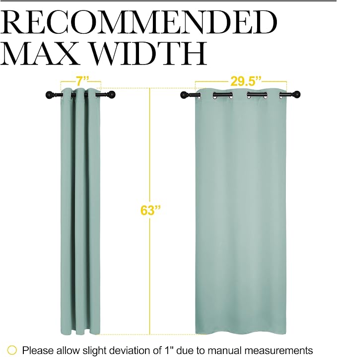 NICETOWN Kitchen Curtain Panels Blackout Draperies, Thermal Insulated Solid - Image 7