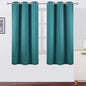 Sea Teal Blackout Curtains 34 x 63 Inch Length/Set of 2 Curtain Panels/Thermal by Lemomo