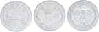 Nordic Ware 01236 Yuletide Cast Cookie Stamps, 3-inch rounds, Silver