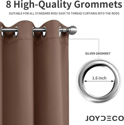 Joydeco Blackout Curtains 54 Inch Length 2 Panels Set, Thermal Insulated Long - Image 2