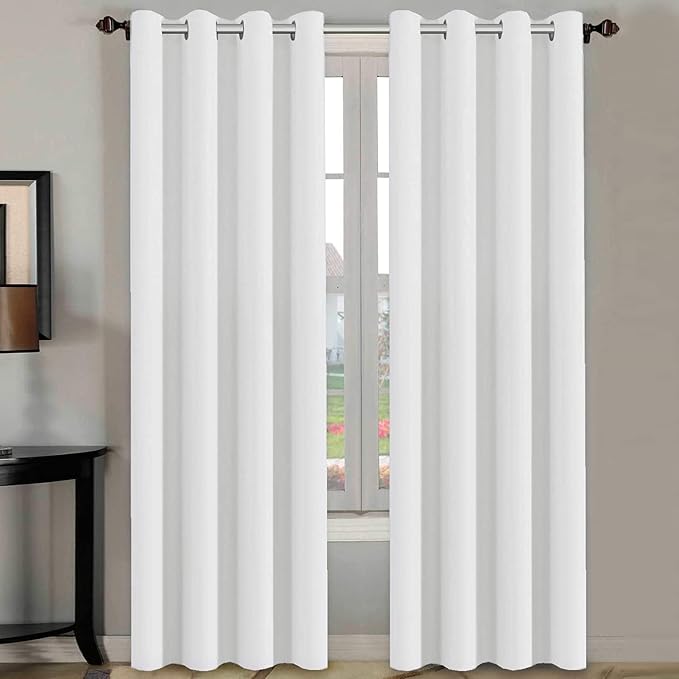 H.VERSAILTEX White Curtains for Bedroom Thermal Insulated Living Room Curtains by HVERSAILTEX