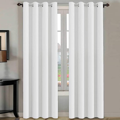 H.VERSAILTEX White Curtains for Bedroom Thermal Insulated Living Room Curtains by HVERSAILTEX