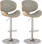 KCC Bar Stools Set of 2, Swivel Adjustable Height Barstools, PU Leather by KCC