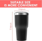 30oz Tumbler Stainless Steel Double Wall Travel Mug with Lids, Vacuum Insulated Bulk Tumblers Coffe Cup for Home, Office, Outdoor Suitable for Vehicle Cup Holders(Set of 8, Navy)