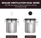 ShanSon Coffee Canister Airtight Coffee Container Stainless Steel Coffee Bean Storage Container with Scoop Coffee Canister for Beans Grounds Sugar Flour Tea Cereal,16OZ,Silver