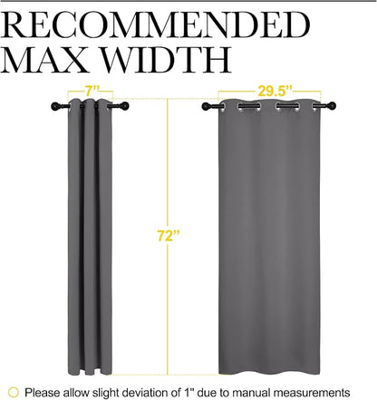 NICETOWN Grey Blackout Curtain Panels - Image 7