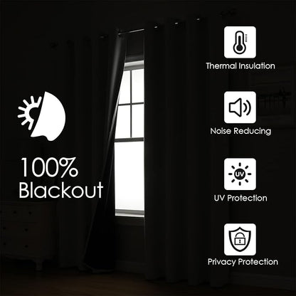 ChrisDowa 100% Blackout Curtains - Image 2