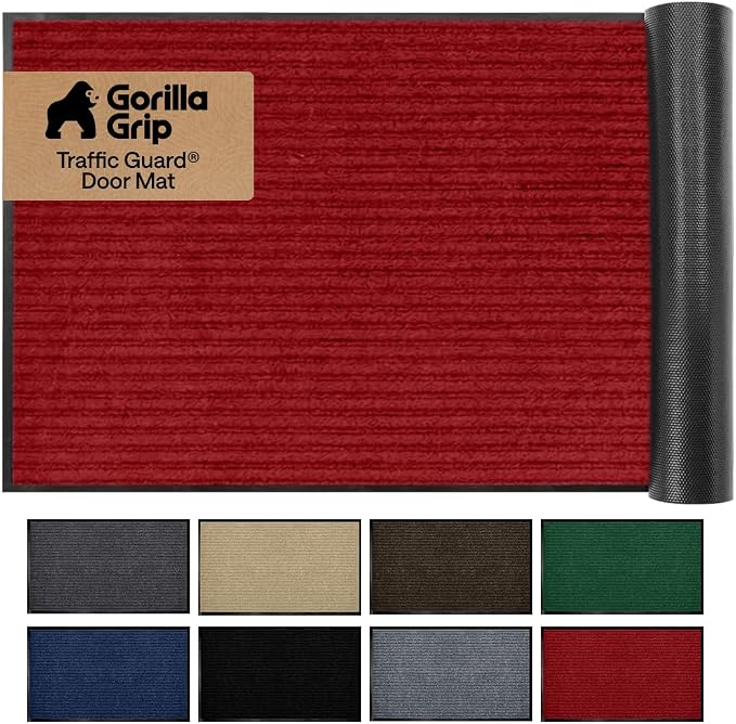 GORILLA GRIP Waterproof Traffic Guard Door Mat, Indoor Outdoor Heavy Duty by Unknown