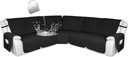 HDCAXKJ 100% Waterproof Reclining Sectional Couch Covers L Shape Recliner Sofa by HDCAXKJ